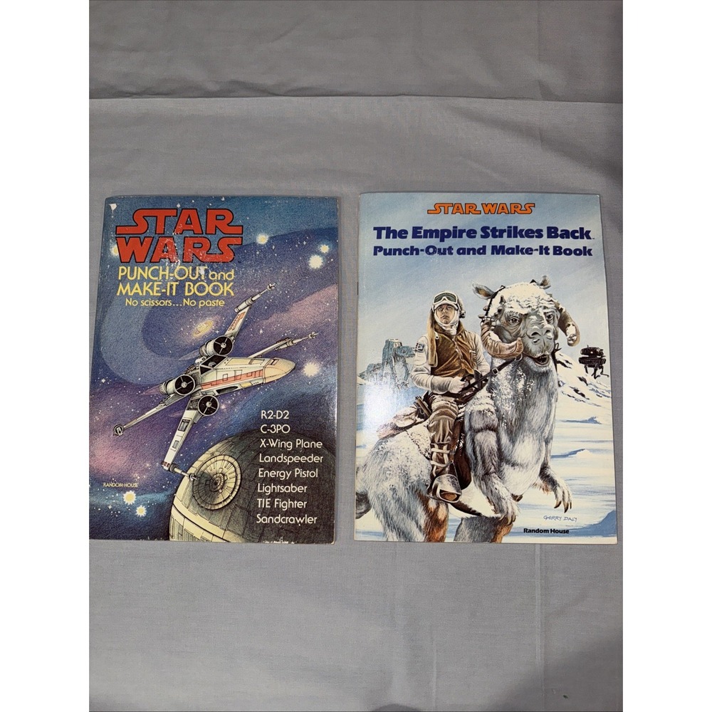 Vintage Random House Star Wars 2 Punch Out And Make Books  1 Pc Used 1Complete.